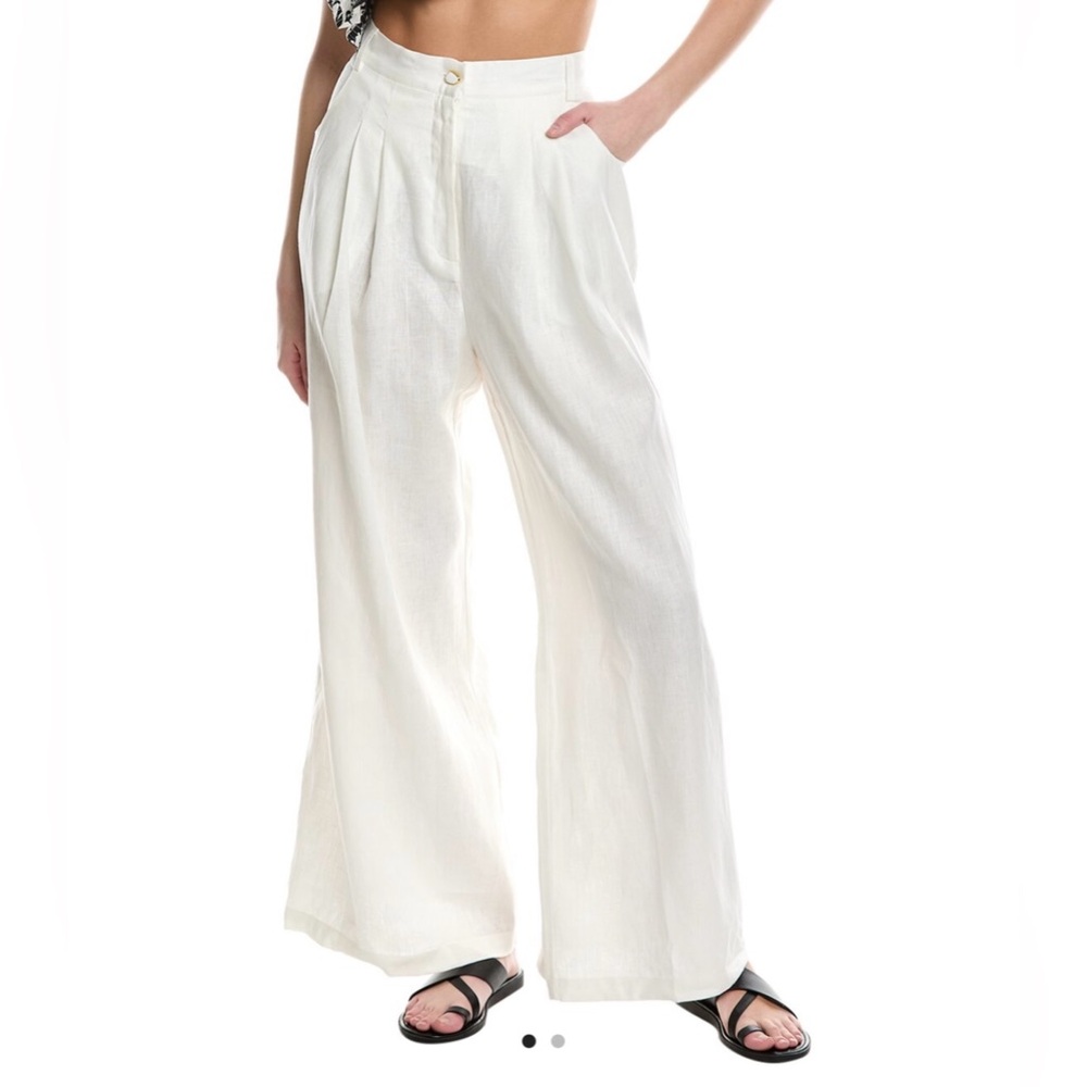 Farm Rio High-Waist Linen Pant